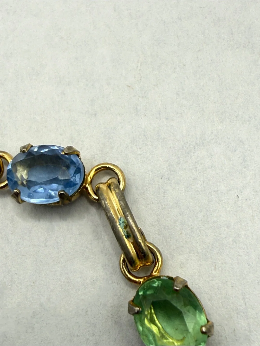 Vintage link Multicolor Crystal Link Bracelet catamore style very pretty